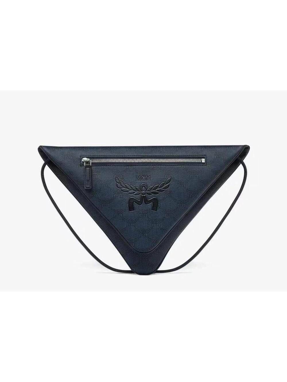 MCM Himmel Triangle Crossbody Bag In Lauretos NWT